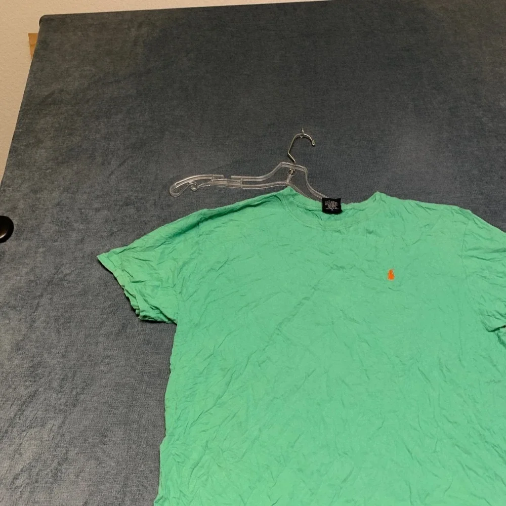 Polo Ralph Lauren T Shirt Mens Medium Green Embroidered Logo Casual Short Sleeve